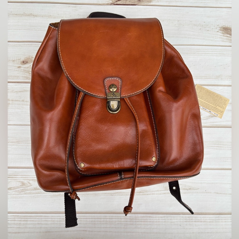 NWOT Patricia Nash Casape Brown Leather Backpack